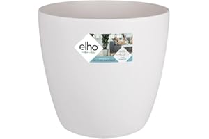 elho Brussels Round Wheels 47 - duża doniczka do wewnątrz - 100% plastik z recyklingu - Ø 46,5 x wys. 43,5 cm - biały/biały