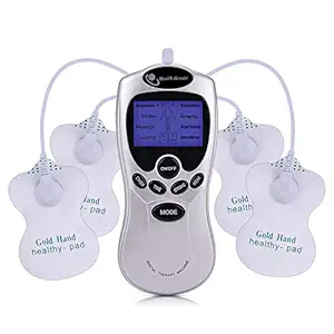 AGAM Digital Therapy Machine Electronic Pulse Massager Muscle Stimulator Tens, 8 Modes with 8 pads