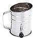 Produktbild Mehlsieb aus Edelstahl, für 3 Tassen, Handkurbel, Mehl, Zuckerguss, zum Backen, Mandeln, Brot, Kuchen, Mehl, mit Gebäckschneider oder Teigmixer Free Size edelstahl