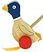 Blue Flappy Duck : Push Along Wooden Toys : Traditional : Handcrafted : Handpainted : For Toddler or Baby 12 months or over, Young Kids, Child & Children : Top Christmas Present or Birthday Gift Idea : H - 21cm W - 13cm D - 10cm Wood Handle - 47.5cm