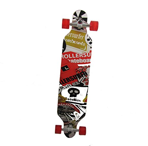 Preisvergleich Produktbild Longboard 41 LED DROP RACE ABEC 11 Rot LED Skateboard