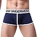 Produktbild Jaminy Herren Unterwäsche,Herren Soft Slips Unterhose Knickers Shorts Herren Boxer Unterhosen Soft Slips Atmungsaktive Atmungsaktive Badehose, Vorne Quer Design M/L/XL/XXL (L, Dunkelblau)