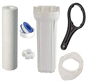 MG WATER SOLUTION Pre Filter Housing Compatible With all Type of RO UV UF Water Purifier Systems with 2 Pcs 1/4 Connectors, Teflon Tape and 2 Meter Pipe