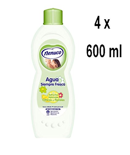 Preisvergleich Produktbild 4 x Nenuco Cologne für Kinder, Unisex – Citroen / Blumen - 600 ml