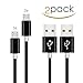Produktbild Micro USB Kabel, 2.4A Nylon Geflochtenes USB Ladekabel für Samsung S5 S6 S7 S7 Edge A3 a5 A7 2016 j3 2016/2017 J5 2016/2017 J7 2016/2017, Huawei P9 Lite P10 Lite, Honor 6A 6X 7X,LG G4 K10, Xiaomi redmi note 4 note 5a,sony xperia E5 Z5,Wiko Lenny3 Lenny4 Tommy2,Alcatel A3 U5 -Schwarz2 pack,1m+2m)