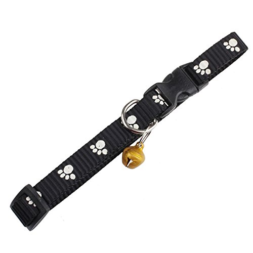 JACKY-Adjustable-Nylon-Footprints-Collar-Pet-Collars-With-Bells