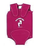 Two Bare Feet Baby Wrap Swimsuit / Baby Warmer Wetsuit - Girls & Boys - 0-24 Months (6-12 Months, Raspberry)