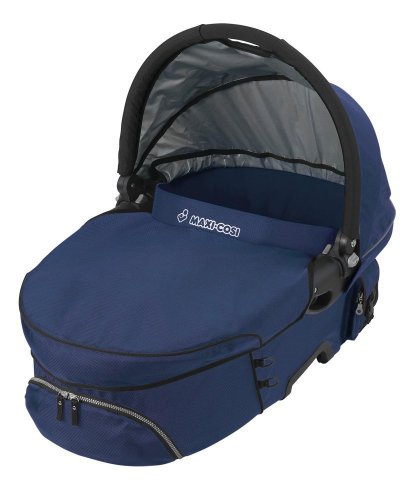 Imagen 4 de Maxi-Cosi 62101320 Citi CX - Capazo para enganchar en carrito, incluye protector para la lluvia y red antimosquitos, color azul marino