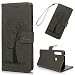 Produktbild Edauto A9 2018 Hülle für Samsung Galaxy A9 2018 Handyhülle Case Cover Lederhülle PU Leder Tasche Flipcase Schutzhülle Handytasche Ständer Klappbar Magnet Geldbörse Bumper Eule Grau