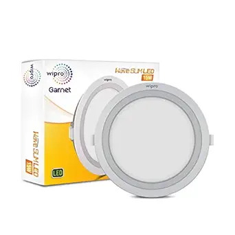 Wipro D711560 Garnet 15-Watt Wave Slim Panel Light (Cool Day Light, White, Round)