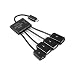 Produktbild OurLeeme 3 in 1 Micro USB OTG Hub Multifunktions-Adapter Kabel Stecker Stecker auf Buchse Dual USB 2.0 Power Ladekabel Micro USB 5pin für Android Phone