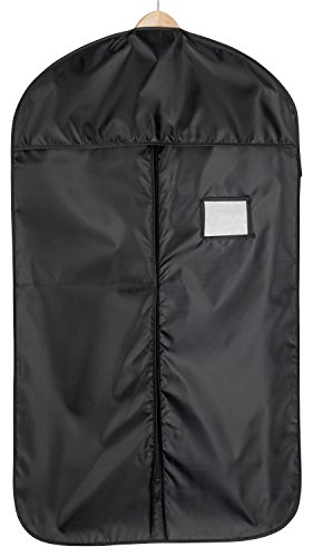 3x blupalu Kleidersack 60 x 100 cm, Farbe schwarz, ideale Kleiderhülle für den Anzug, Kleiderschutzhülle mit Reißverschluss - 2