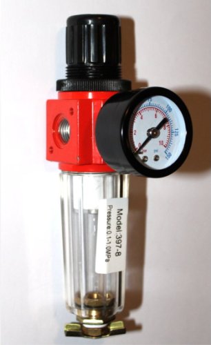 DRUCKLUFT WARTUNGSEINHEIT 1/2" DRUCKMINDERER WASSERABSCHEIDER KOMPRESSOR FILTER