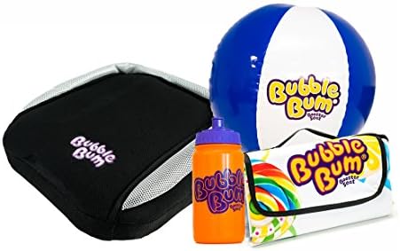 BubbleBum Travel Car Booster Seat - On The Road Bundle - Black