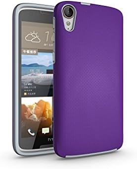HTC Desire 828 Case, Textured Full-Body Cellphone Protection Shockproof PC Hard Back Case for HTC Desire 828 ( Color : Purple )