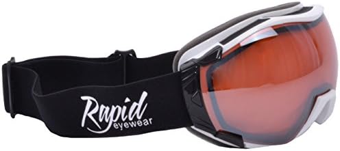 Rapid Eyewear Edmonton Skiing and Snowboarding Goggles. Double Lens Anti Fog. UV 400 Protection. Anti Glare Snow Winter Goggle for Men and Women