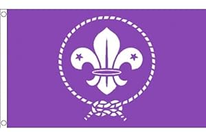 AZ FLAG - Bandera Escultismo Morado - 90x60 cm - Bandera De Los Exploradores 100% Poliéster con Ojales de Metal Integrados - 50g - Colores Vivos Y Resistente A La Decoloración