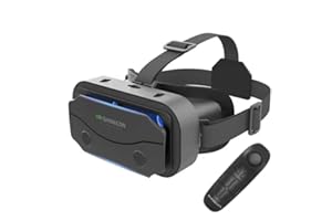 LEKAMXING NEWEST VR Headset With Remote Controller Virtual Reality Headset for iPhone & Android 5.0-7.4 inches Play Your Best Mobile Games & 360 Movies With Soft All Android Smartphone & Comfortable (Black)