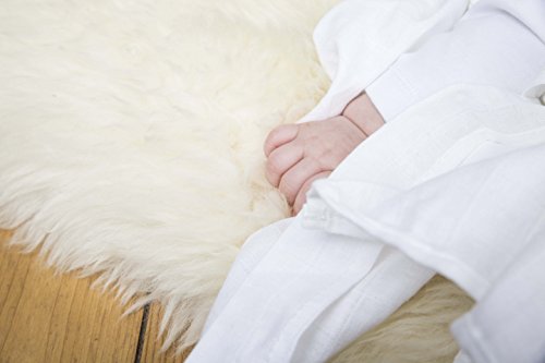 Emma & Noah Mullwindeln, 10er Pack, 100% Baumwolle, Oeko-Tex 100, kochfest 90°C, 70 cm x 70 cm, kuschelig weiche Baby Spucktücher, Farbe: Weiß, ideal als Mulltücher, Stoffwindeln, Molton-Tücher, Stilltuch, Schmusetuch - 6