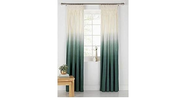 Argos Ombre Unlined Pencil Pleat Curtains 117x183cm Green