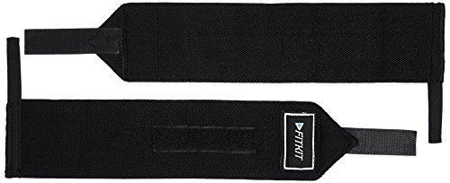Fitkit FWW1 Weight Lifting Wrist Straps with Thumb Loop and adjustable closure, Free Size (Pair)