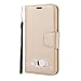Produktbild Handyhülle für Samsung Galaxy A7 2018,Miagon Katze Entwurf Tasche Leder Flip Case Brieftasche Etui Ständer Book Schutzhülle Case Cover,Gold