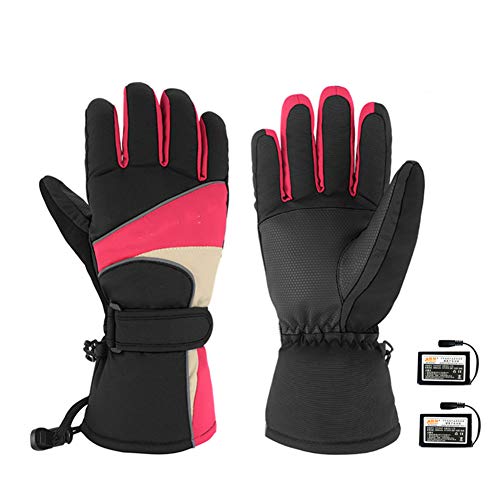 KKCD-gloves Batería Recargable Cálidos Guantes De Nieve Mujeres 3 Guantes Calefactables-Temperatura Ajustable para La Caza De La Motocicleta Senderismo Esquí