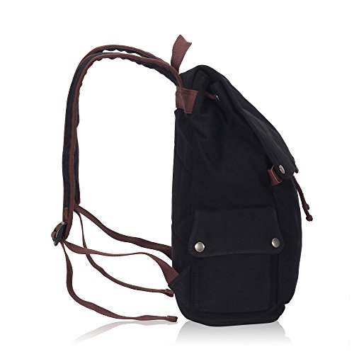 Veevan Damen Herren Retro Canvas Laptop Rucksack 15,6 - 3