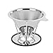 Produktbild Kaffeefilter,GYOYO Permanenter Kaffee Filter, wiederverwendbarer Edelstahl Kaffee Filter Permanent Kaffee Filter Edelstahl Filter, Aeropress Filter Edelstahl Metall Kaffee Mesh für 1-4 Tassen