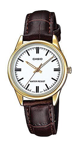 Casio Women's LTP-V005GL-7A Brown Genuine Leather Band Analog Watch
