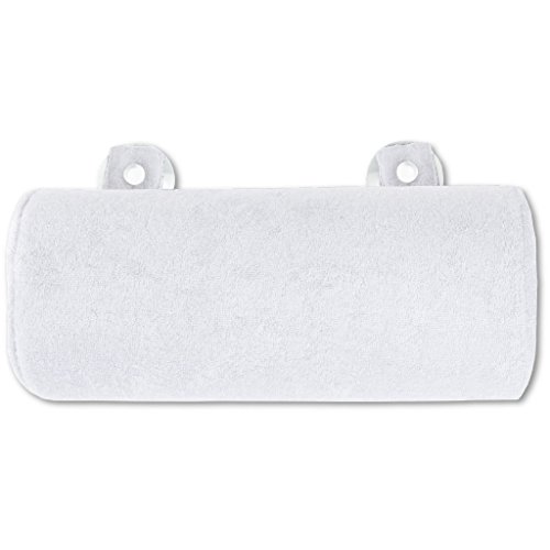 Badewannenkissen Nackenkissen Kissen mit Saugnäpfen Auswahl: ca. 11 x 25 cm, Farbe: weiß – perlweiß - 3