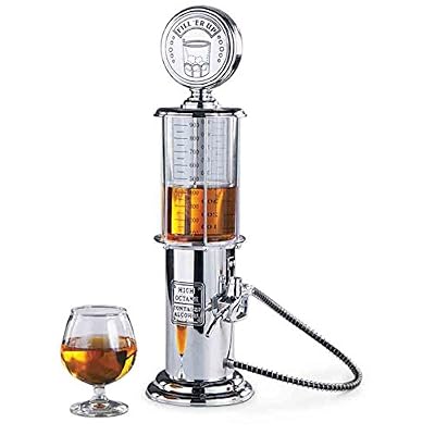 Goods & Gadgets Distributeur de boisson au design chromé Rétro Nostalgie, pompe à pression pour bar, avec tuyau de pompe pour fêtes, distributeur de boissons, distributeur à bière, colonne à bière, fêtes, gadgets