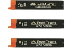 FABER-CASTELL Lot de 3 Boîtes 12 mines Super Polymère 9069 S-HB 1mm
