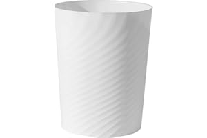 Sinoba Papierkorb 8008 Mülleimer Abfalleimer Papiereimer Kunststoff ideal für Kinderzimmer Büro Küche Höhe 32 cm 12L (Weiß)