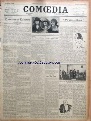 COMOEDIA [No 3938] du 29/09/1923 - PROBLEMES DELICATS-ECRIVAINS ET EDITEURS-LES SURPRISES DU FISC L'ADAPTATION THEATRALE OU CINEMATOGRAPHIQUE D'UNE OEUVRE LITTERAIRE PAR GABRIEL ALPHAUD - UN NOUVEAU CARUSO ? - MME MAGGY MELLER EST A PARIS - BIENFAISANCE-NOS THEATRES ET LE JAPON PAR A. FRANCK - POUR LE JAPON PAR JACQUES RODOLSPERGER - LE GOUVERNEMENT JAPONAIS REMERCIE LE SYNDICAT DE LA PRESSE PARISIENNE - LES TAXES QUI TUENT-AVANT LE CONGRES DE LYON - LA FETE DES CAF'CONC - THEATRE DES ARTS-PYGM