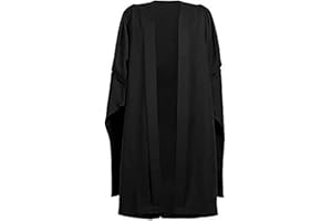 ASHINGTON CEREMONIAL GOWNS Ashington Masters Graduation Ceremony Gown - Fully Fluted Authentic Twill Weave Material Traditional Academic Regalia