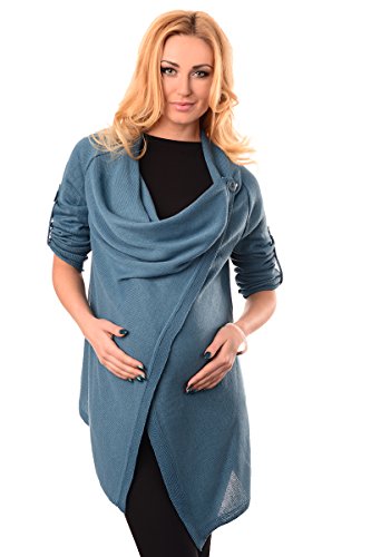 Purpless Maternity and Nursing Cardigan 9005 (UK 8-10, Teal)