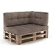 Produktbild Vicco Palettenkissen Sitzkissen + Rückenkissen + Seitenkissen 15cm hoch Palettenmöbel (Sitz+Rücken+Seitenkissen, Taupe)