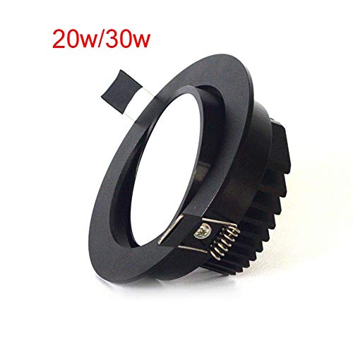 Preisvergleich Produktbild Vinteen European Style American Black LED Deckenleuchte Lampe Downlight 3W7W12W20W30W Augenschutz Anti-Fog-Abdeckung Eingebetteter Lampenschirm 30 ° einstellen Bekleidungsgeschäft Spotlight Hängelampe