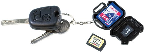 PEARL SIM- & SD-Karten-Tresor als Schlüsselanhänger, spritzwassergeschützt