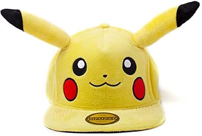 Pokémon Pokemon Cap Pikachu Plush Snapback Yellow