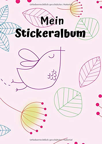 Preisvergleich Produktbild Mein Stickeralbum: Motiv Natur / Blanko / Permanent / DIN A4 / 30 Seiten / Geschenkidee