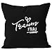 Produktbild MoonWorks Kissenbezug Traumfrau Geschenk Freundschaft Partner Freundin Kissen-HLLE Deko-Kissen 40x40 Baumwolle schwarz Pullover