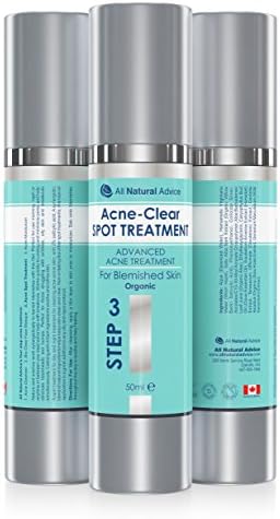 All Natural Acne Treatment Program ACNE SPOT TREATMENT STEP | Naturally Organic |Made in Canada | Targeting Acne Blackheads and Scarring For Your Skin Women, Men &amp;Teenagers