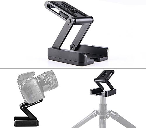 Hottong Aluminum Alloy Z-Type Foldable Camera Tripod Monopod Pan Tilt Head Quick Release Plate Adapter