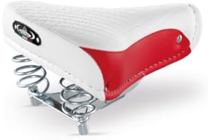 Selle Montegrappa Sillín de Piel para Bicicleta de Ciudad, para Bicicleta de Ciudad, de Playa, de Estilo Vintage Retro 1750, en Muchos Colores a Elegir, Fabricado en Italia