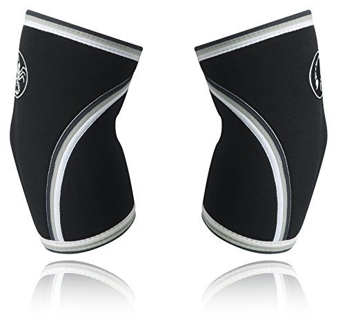 Scorpion Power Lifting - Par de coderas de neopreno de 5 mm para Cross fit y levantamiento de pesas, hombre Unisex, negro, small