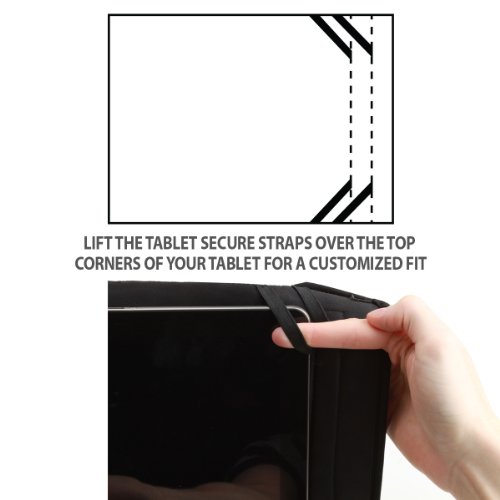 Tablet Tasche 10.1″ / Tablet Hülle Case / iPad Skin aus Neopren mit Zubehörfach / Schützhülle für Samsung Galaxy Tab A Fire HD Kids Lenovo Miix Thuawei MediaPad Microsoft Surface Odys Fusion Xido usw. - 4