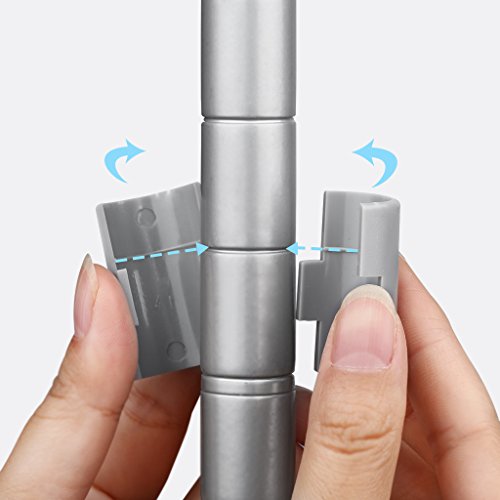 LANGRIA Regal Haushaltsregal Badezimmerregal 4 Ablage Bücherregal Regalsystem Metal Aufbewahrung, Silber - 9