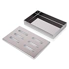 Blumtal Smoker Räucherbox aus rostfreiem Edelstahl – Gas-Grillzubehör oder Holzkohlegrill, 20x13x3,5cm, Silber – Bild 4